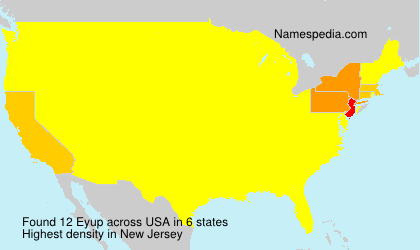 Surname Eyup in USA