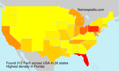 Surname Fach in USA