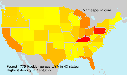 Surname Fackler in USA
