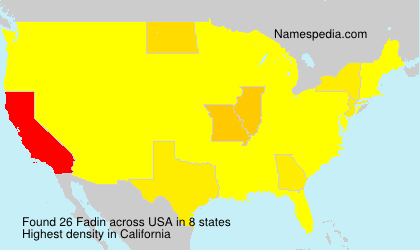 Surname Fadin in USA