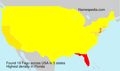 Surname Fagu in USA