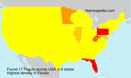 Surname Fagula in USA