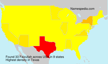 Surname Faizullah in USA