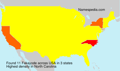 Surname Fakayode in USA
