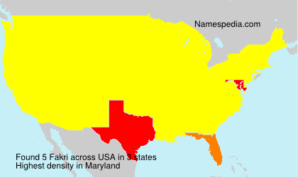 Surname Fakri in USA