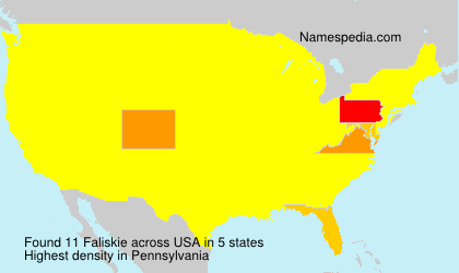 Surname Faliskie in USA