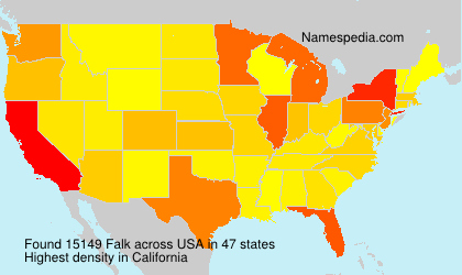 Surname Falk in USA