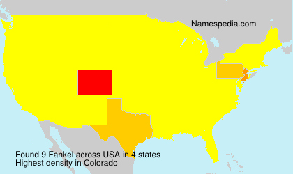 Surname Fankel in USA