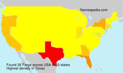 Surname Farga in USA