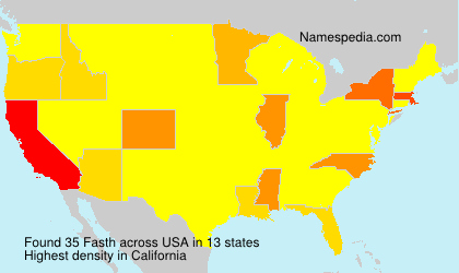 Surname Fasth in USA