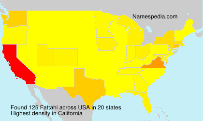 Surname Fattahi in USA