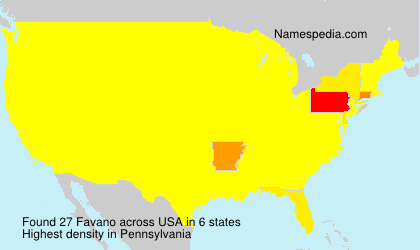 Surname Favano in USA