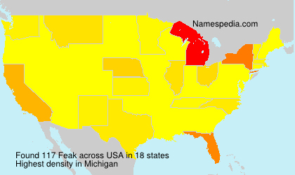 Surname Feak in USA