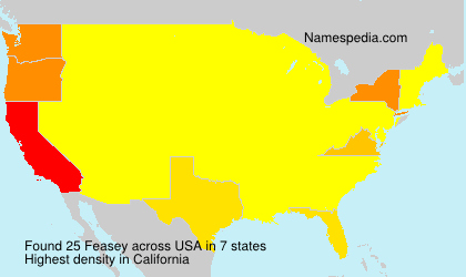 Surname Feasey in USA
