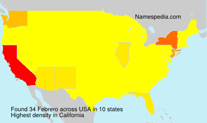 Surname Febrero in USA