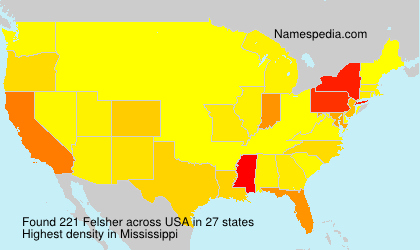 Surname Felsher in USA