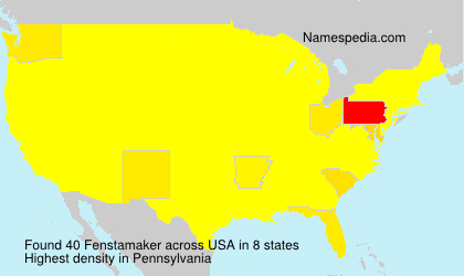 Surname Fenstamaker in USA