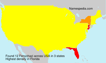 Surname Fenyohazi in USA