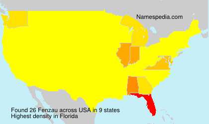 Surname Fenzau in USA