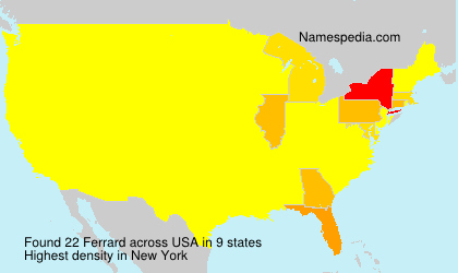 Surname Ferrard in USA
