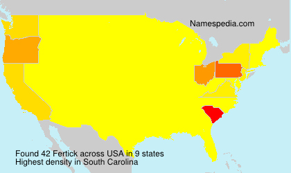 Surname Fertick in USA