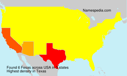 Surname Fesas in USA