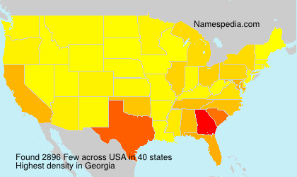 Surname Few in USA