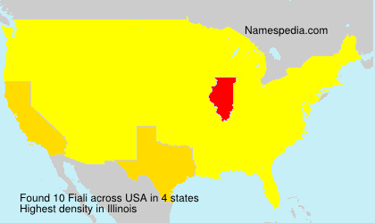 Surname Fiali in USA