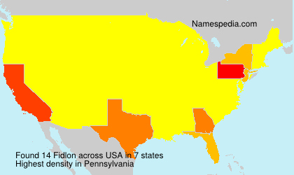 Surname Fidlon in USA
