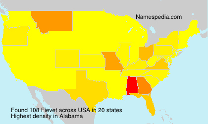 Surname Fievet in USA