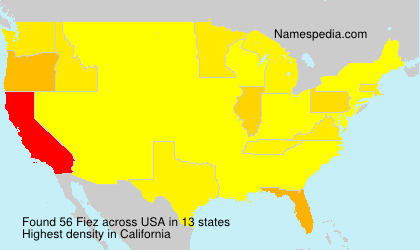 Surname Fiez in USA