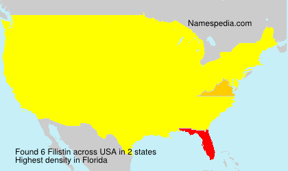 Surname Filistin in USA