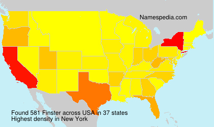 Surname Finster in USA