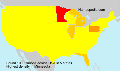 Surname Fitzimons in USA