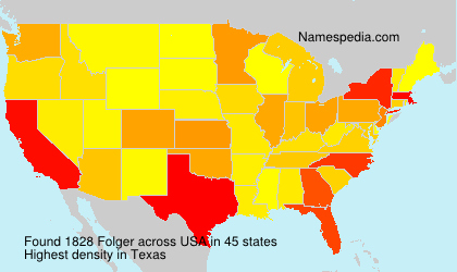 Surname Folger in USA