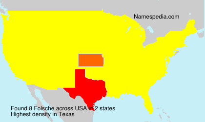 Surname Folsche in USA