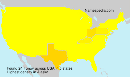 Surname Fonov in USA