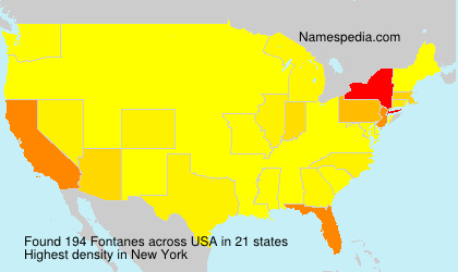 Surname Fontanes in USA