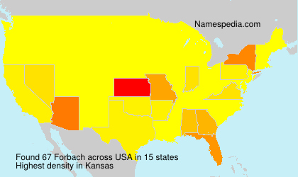 Surname Forbach in USA