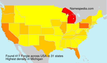 Surname Forgie in USA