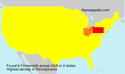 Surname Formentelli in USA
