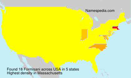 Surname Formisani in USA