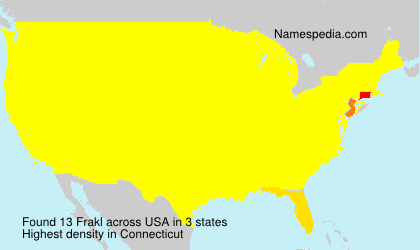 Surname Frakl in USA