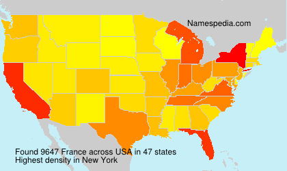 Surname France in USA