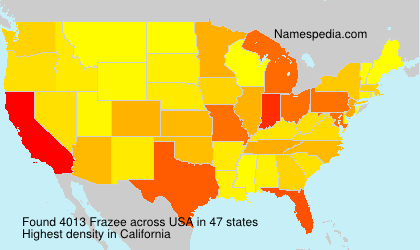 Surname Frazee in USA