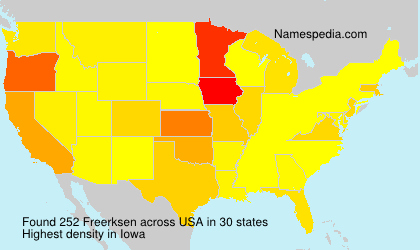 Surname Freerksen in USA