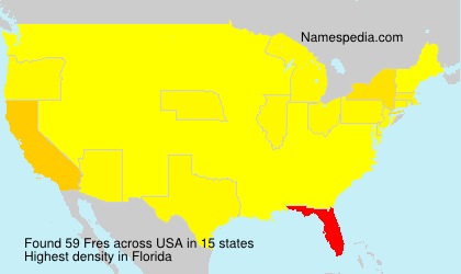 Surname Fres in USA