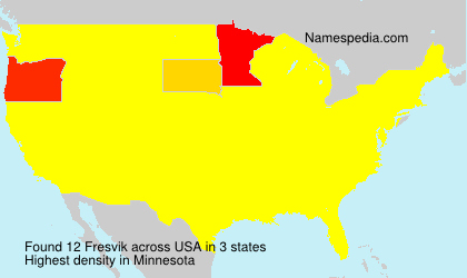 Surname Fresvik in USA