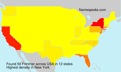 Surname Frimmer in USA