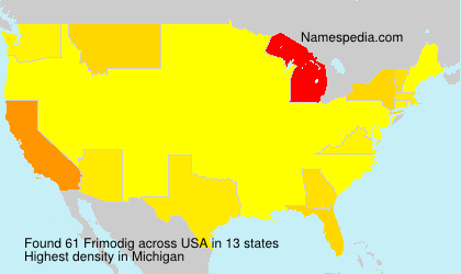 Surname Frimodig in USA